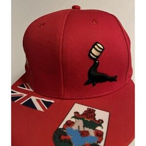 NEW Black Seal Bermuda Rum Goslings SnapBack Hat Cap Red Logo Cocktails Promo